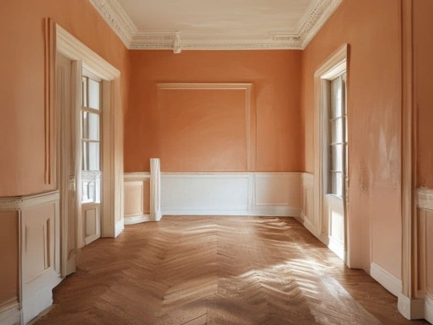 Couloir d'appartement nantais repeint